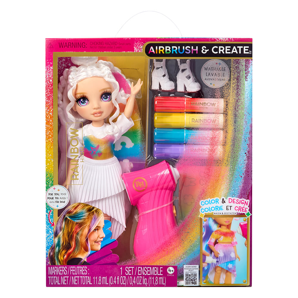 Rainbow High Muñeca 27cm Fashion Doll Airbrush Create Purple Eyes
